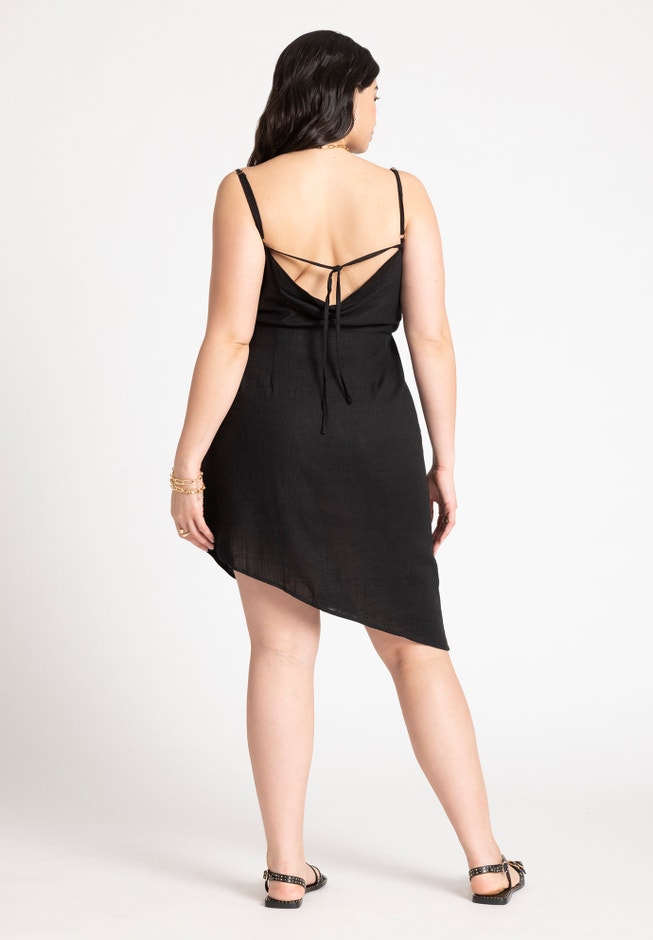 Cowl Back Cover Up Mini Dress image number 1