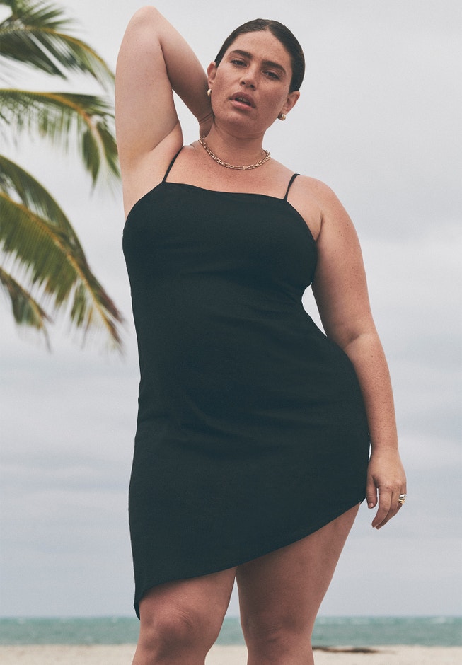 Cowl Back Cover Up Mini Dress image number 3