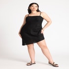 Cowl Back Cover Up Mini Dress image number null