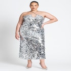 Strappy Paillette Column Dress image number null