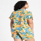 Printed Short Sleeve Button Up image number null