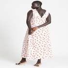 Polka Dot Shirred Maxi Dress image number null