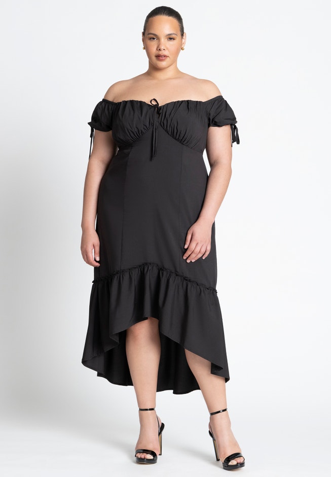 Off The Shoulder Shirred Dress image number 1