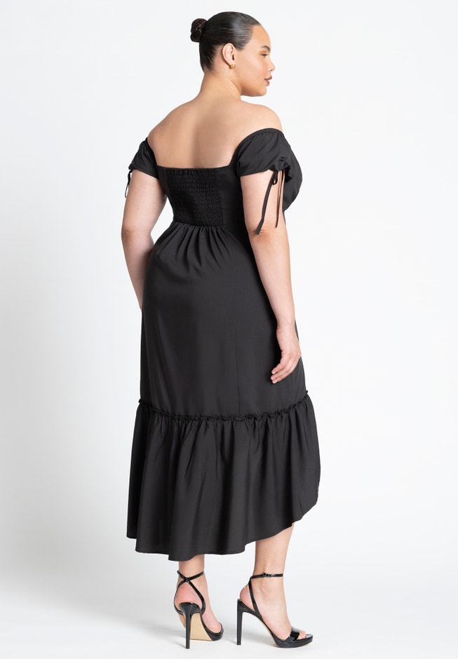 Off The Shoulder Shirred Dress image number 2