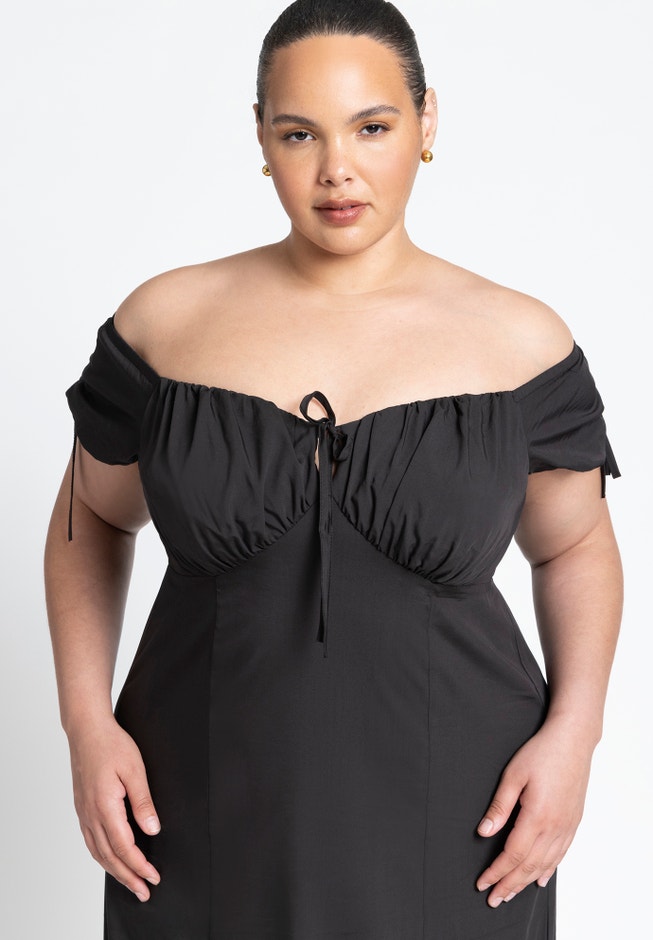 Off The Shoulder Shirred Dress image number 3