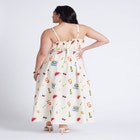 Shirred Bodice Ruffle Maxi Dress image number null