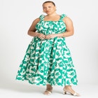 Tiered Button Up Flare Dress image number null