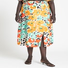Printed Wrap Skirt image number null