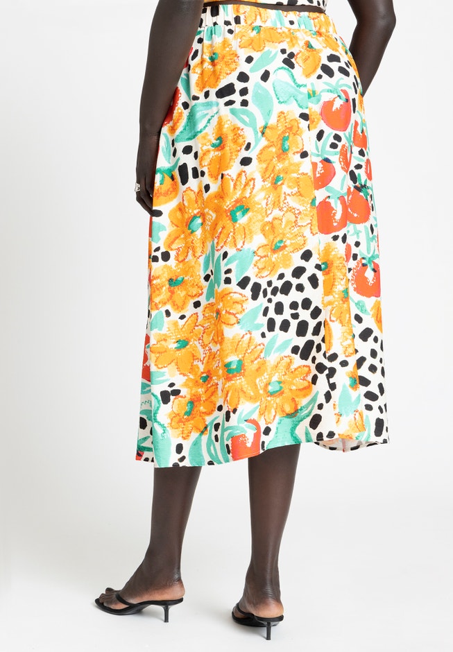 Printed Wrap Skirt image number 3