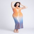 Ombre Star Sequin Dress image number null