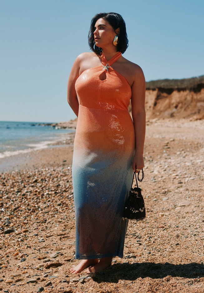 Ombre Star Sequin Dress image number 0