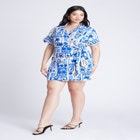 Printed Linen Mini Dress image number null