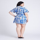 Printed Linen Mini Dress image number null