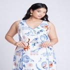 Roping Detail Printed Maxi Dress image number null