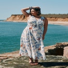 Roping Detail Printed Maxi Dress image number null