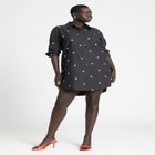 Embroidered Oversized Shirtdress image number null