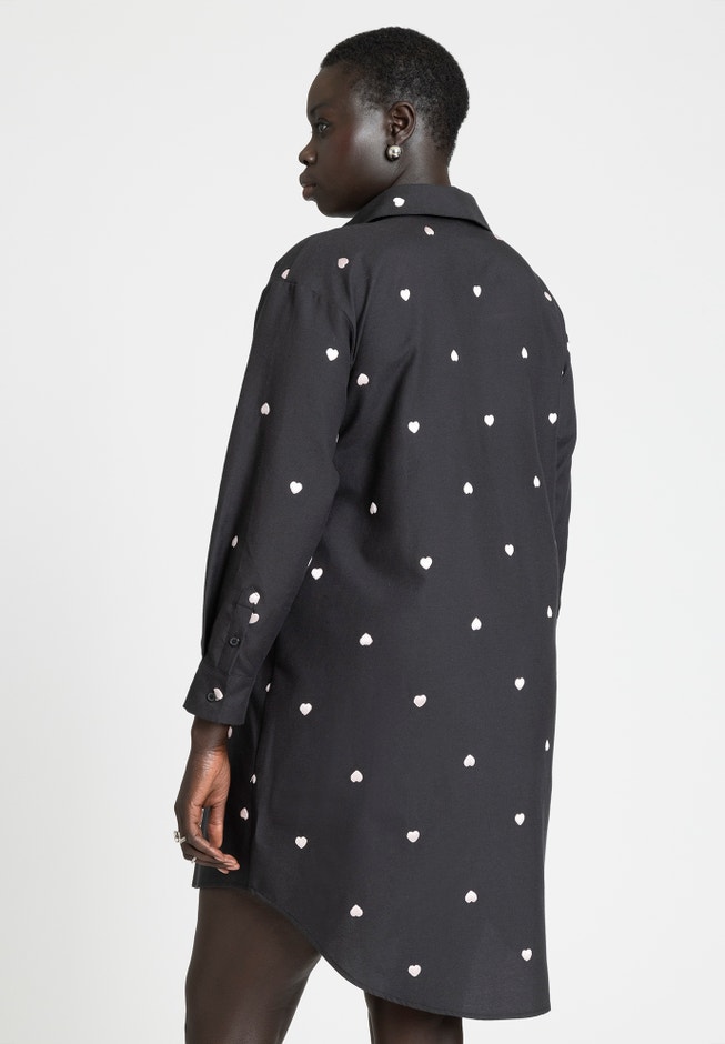 Embroidered Oversized Shirtdress image number 2