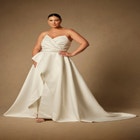 Bridal by ELOQUII Sculptural Gown With Removable Skirt image number null