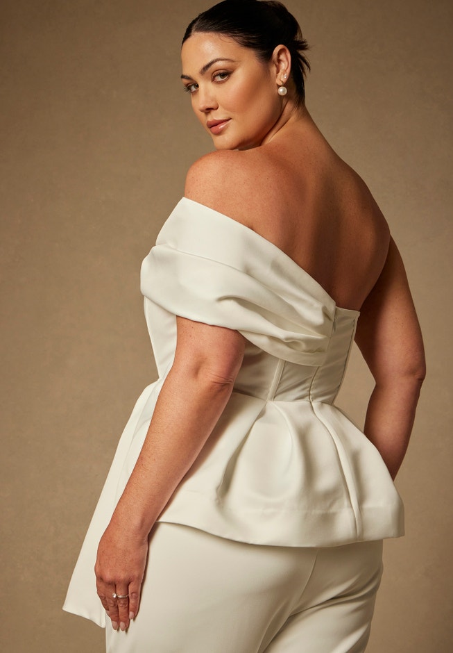 Bridal by ELOQUII Sculptural Top image number 1