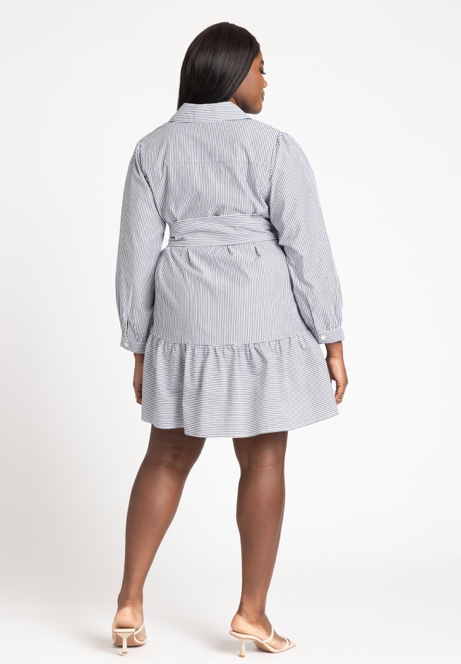 Mini Shirt Dress With Belt image number 1