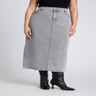 Denim Midi Skirt image number null