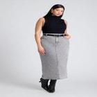Denim Midi Skirt image number null
