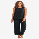 Plus Size 3-Piece Allover Lace Duster Pant Set &ndash; Formal Wear image number null