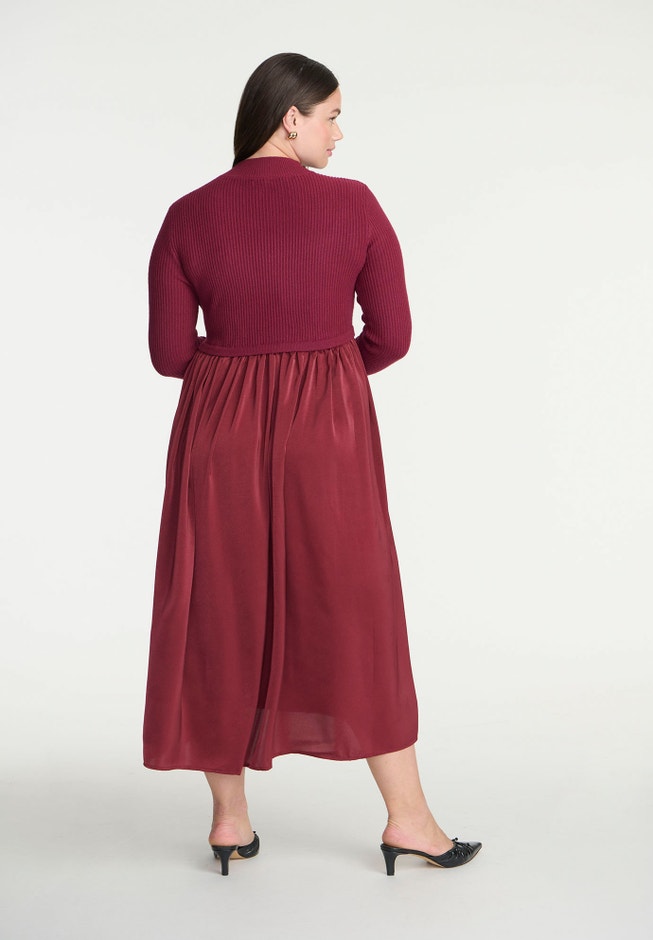 Mockneck Twofer Midi Dress image number 2
