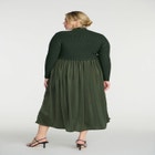 Mockneck Twofer Midi Dress image number null