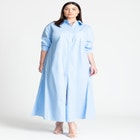 Collared Maxi Shirt Dress image number null