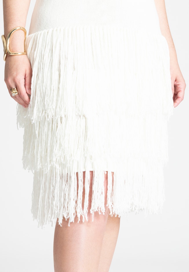 Fringe Sweater Mini Dress image number 3