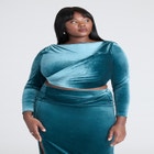 Velvet Long Sleeve Top image number null