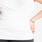 Ruched Overlay Detail Top image number null