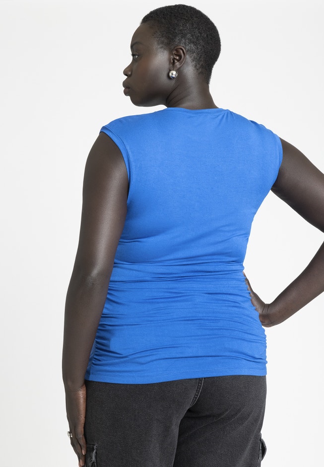 Ruched Overlay Detail Top image number 2