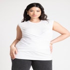 Ruched Overlay Detail Top image number null