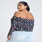 Off The Shoulder Polka Dot Top image number null