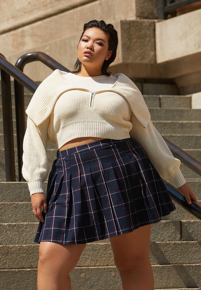 Overlay Zip Up Sweater image number 3
