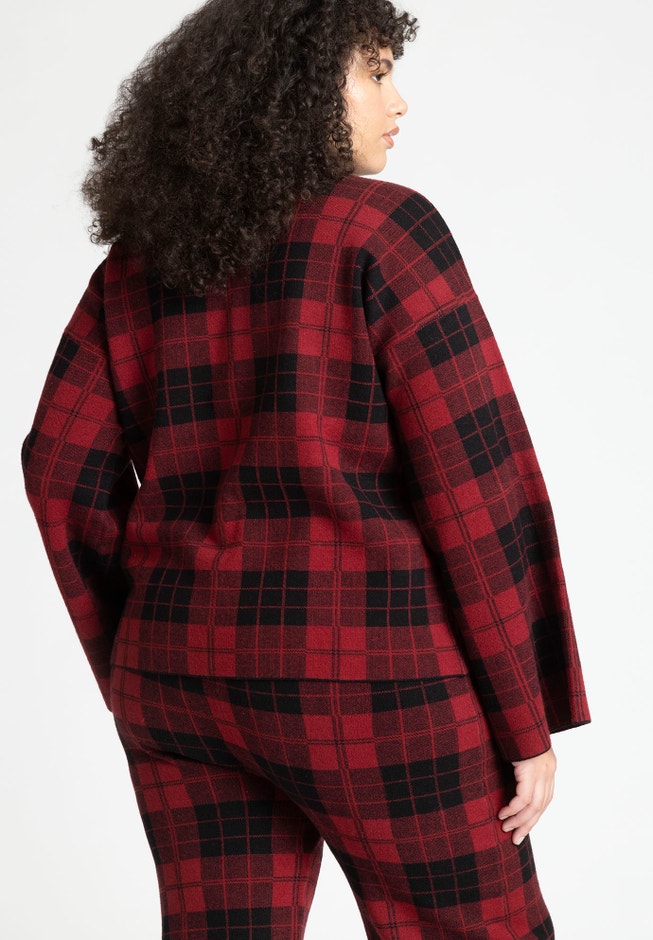 Mock Neck Intarsia Sweater image number 5