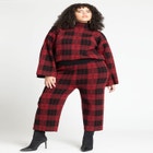 Mock Neck Intarsia Sweater image number null