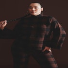 Mock Neck Intarsia Sweater image number null