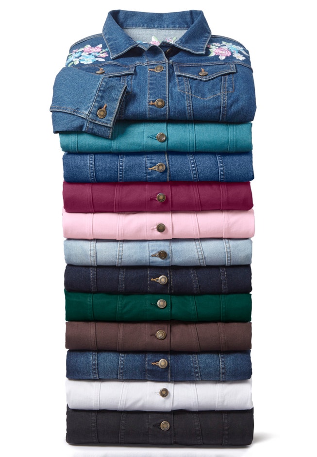 Stretch Denim Jean Jacket image number 6