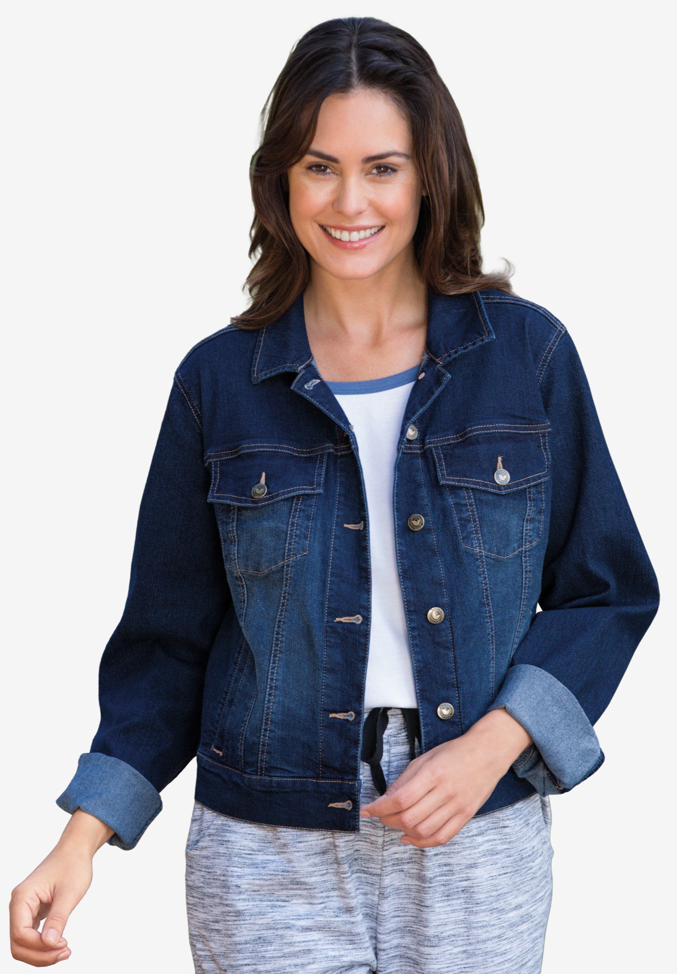 Stretch Denim Jean Jacket image number 0