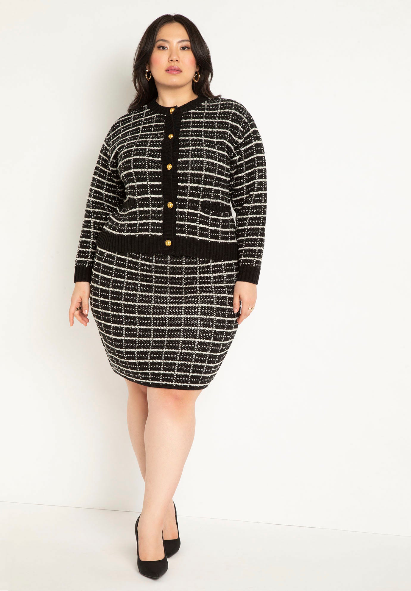 Knit Tweed Mini Skirt image number 1