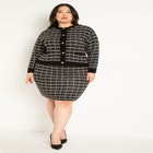 Knit Tweed Mini Skirt image number null