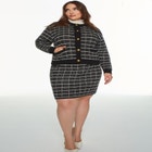 Knit Tweed Mini Skirt image number null