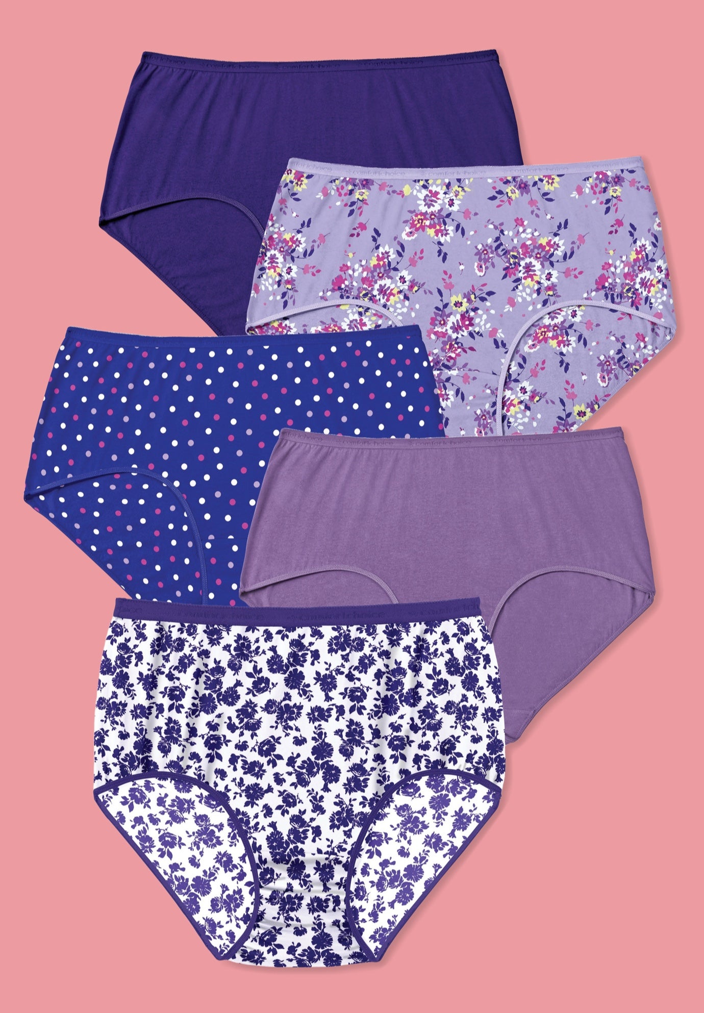 5-Pack Tag-free Full Coverage Cotton Brief image number 1