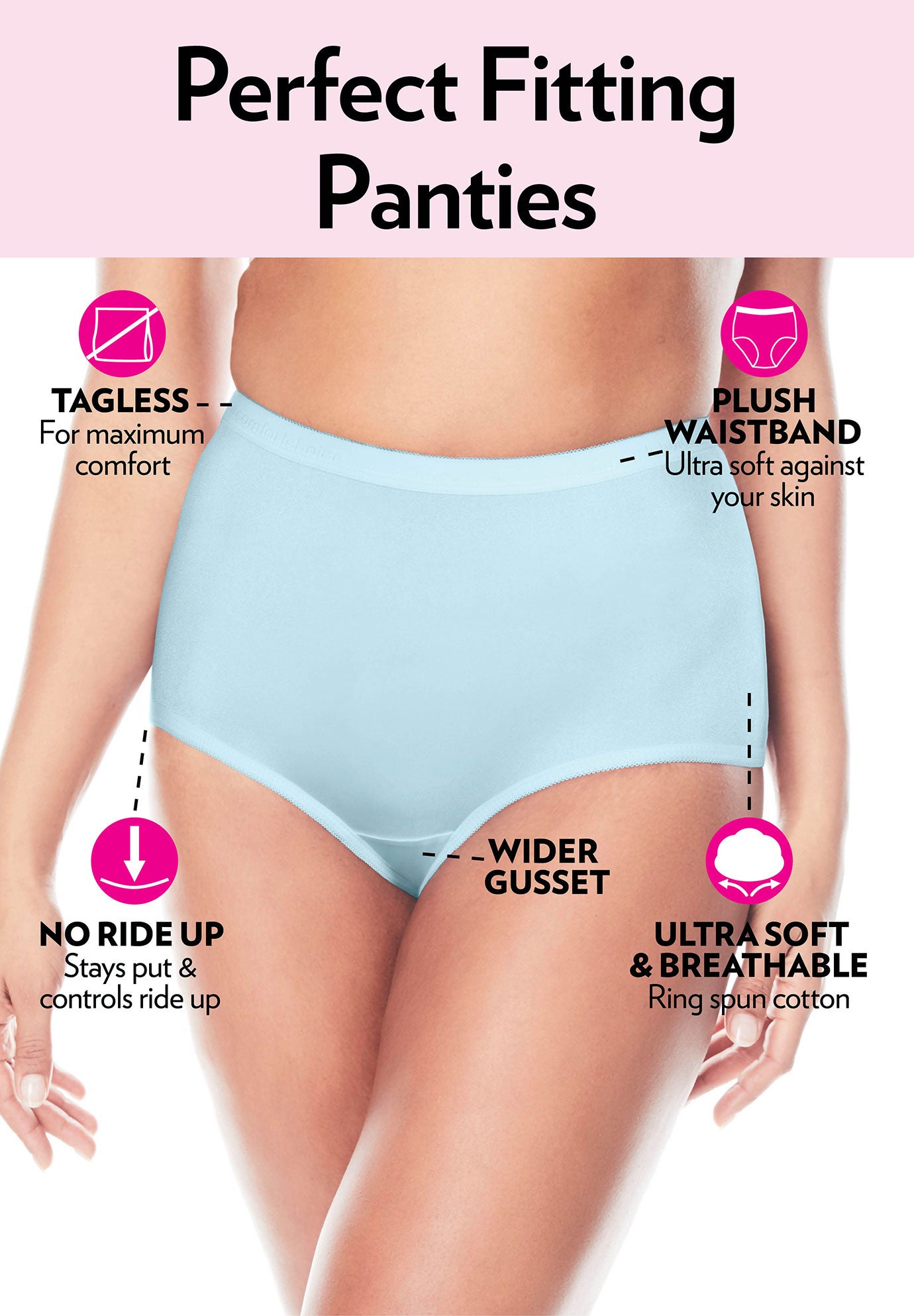 5-Pack Tag-free Full Coverage Cotton Brief image number 2