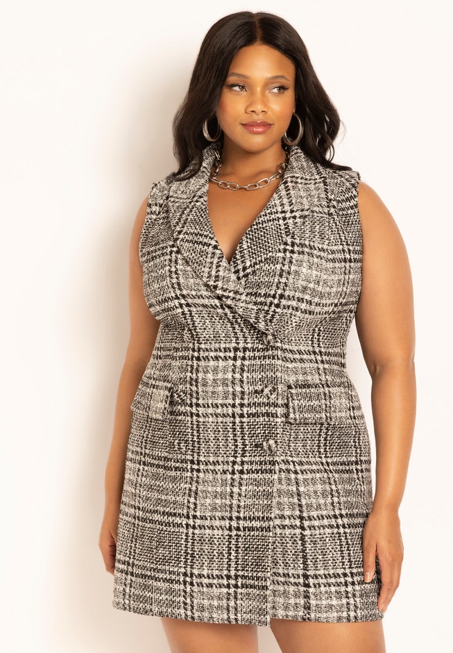 Tweed Jacket Mini Dress image number null