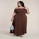 Off The Shoulder Knit Maxi Dress image number 0
