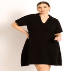 Mini Sweater Dress With Collar image number null